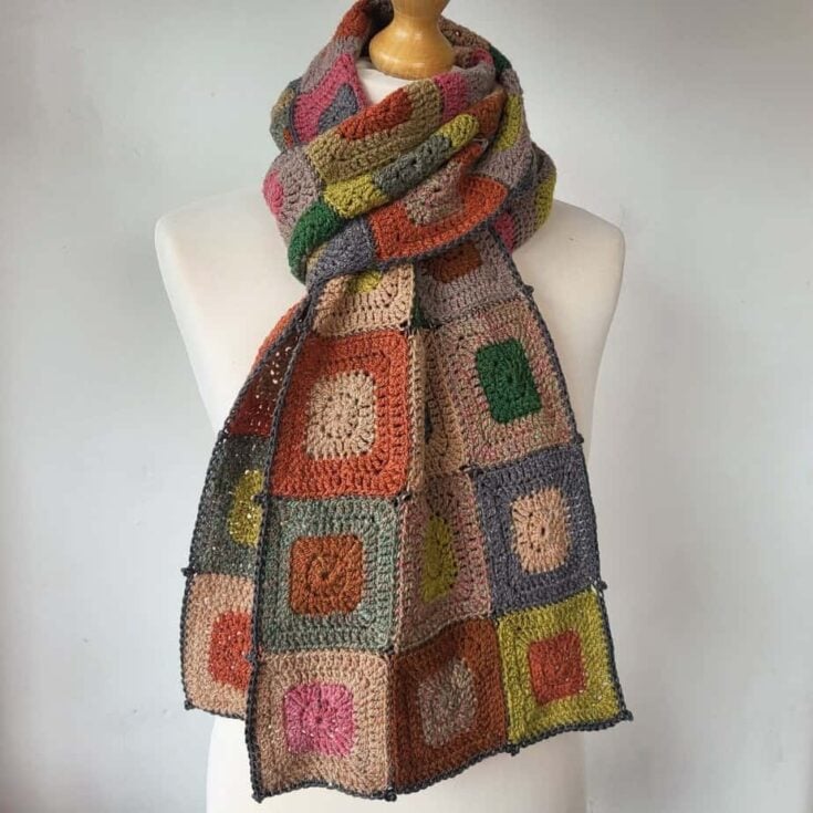 Crochet Scarf With Mini Skeins by Annie Design Crochet