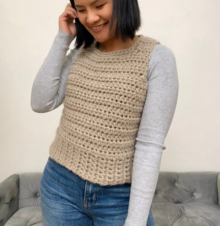 Crochet Sweater Vest Pattern Knitcro Addict