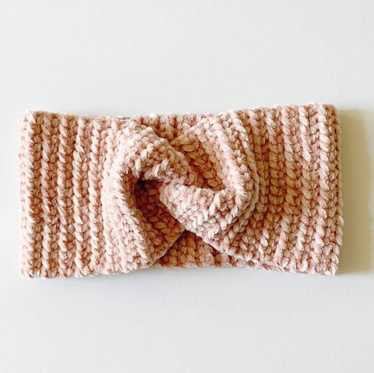 Crochet Velvet Twist Headband by Daisy Farm Crafts