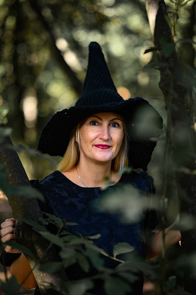 Crochet witch hat black