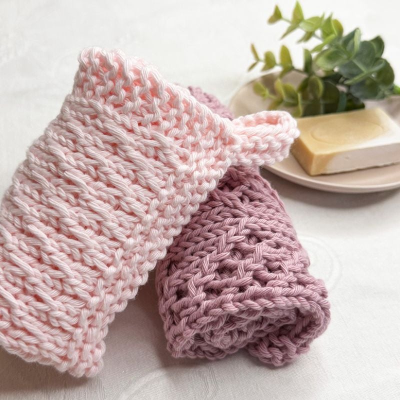 Diamond Trellis Stitch Dishcloth Knitting Pattern