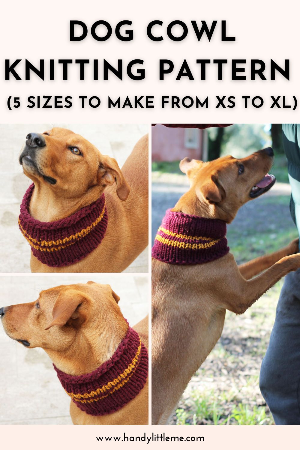 Dog Cowl Knitting Pattern