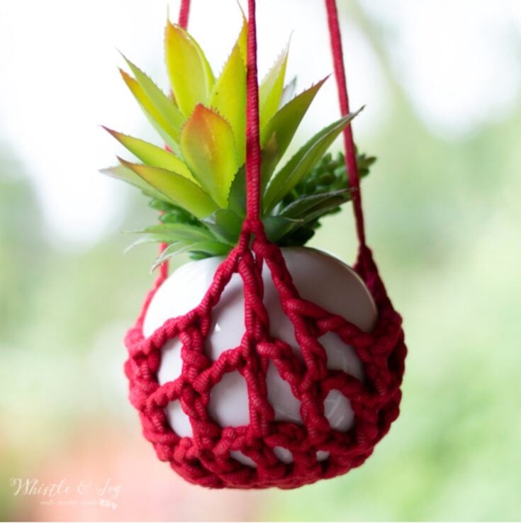 Easy And Versatile Crochet Plant Hanger by Whistle And Ivy