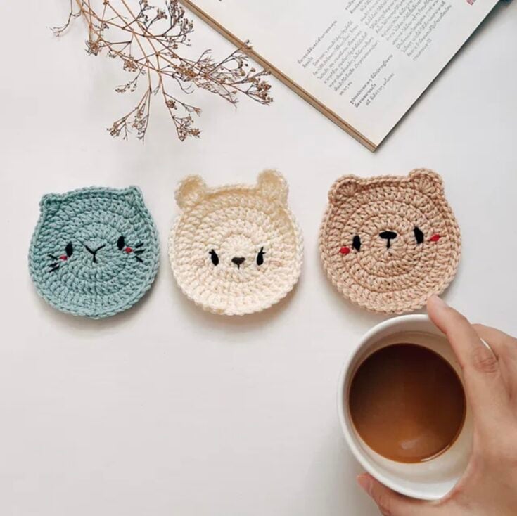 Easy Animal Coasters by Meemanan