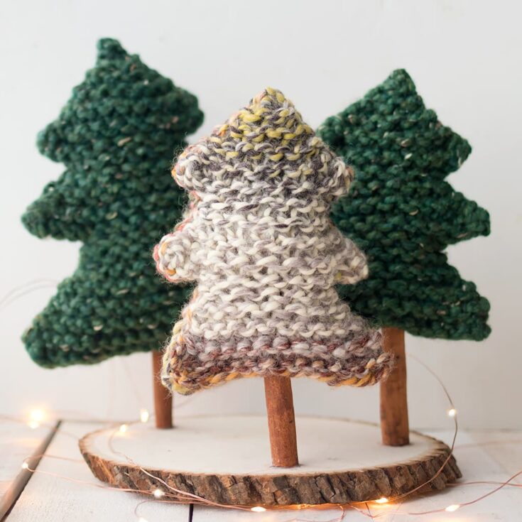 Image for Easy Christmas Tree Knitting Pattern by Gina Michele