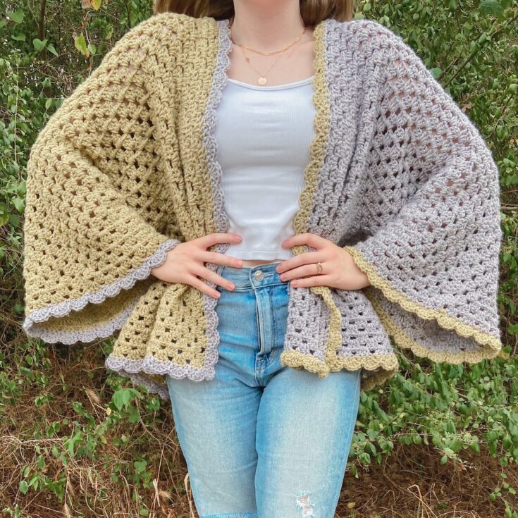 Easy Crochet Granny Hexagon Cardigan – Free Pattern + Video Tutorial by Hay Hay Crochet