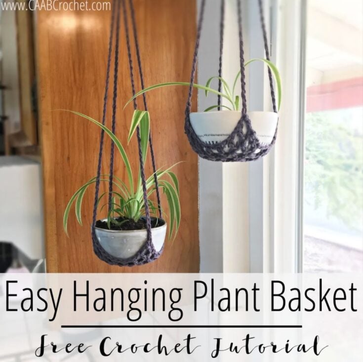 Easy Hanging Plant Basket by CAAB Crochet