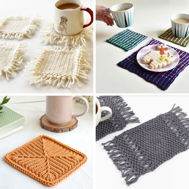 Easy Knit Coaster Patterns – 10 Free Designs