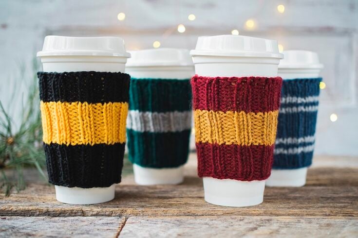 Easy Knit Coffee Cozies by Patty Mac Makes