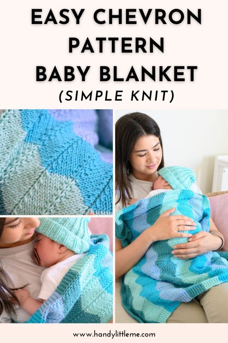 Easy chevron pattern baby blanket