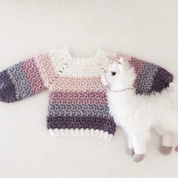 El’s Top-down Sweater- Free Crochet Pattern by A Purpose And Stitch
