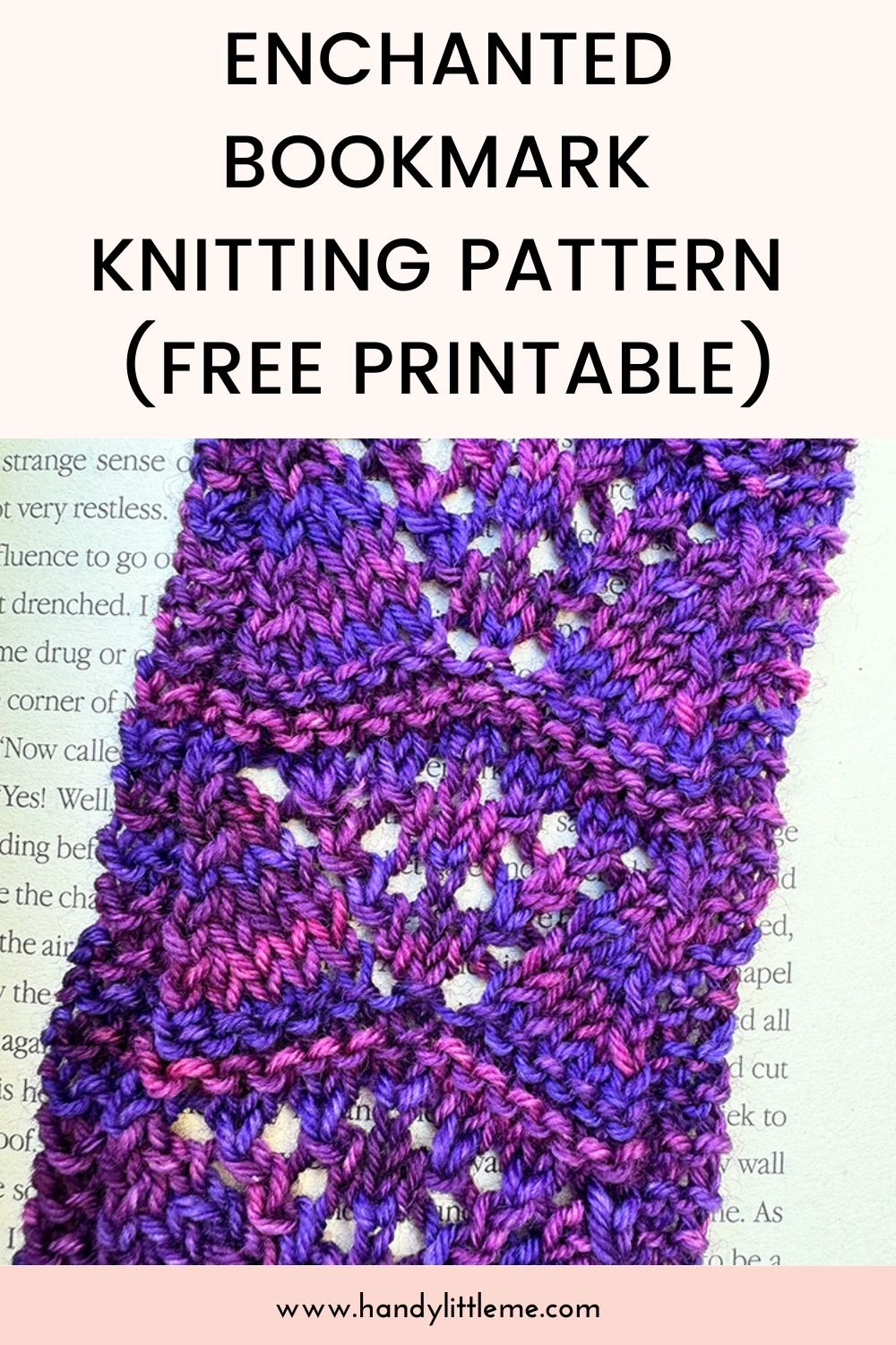 Enchanted Bookmark Knitting Pattern Free Printable