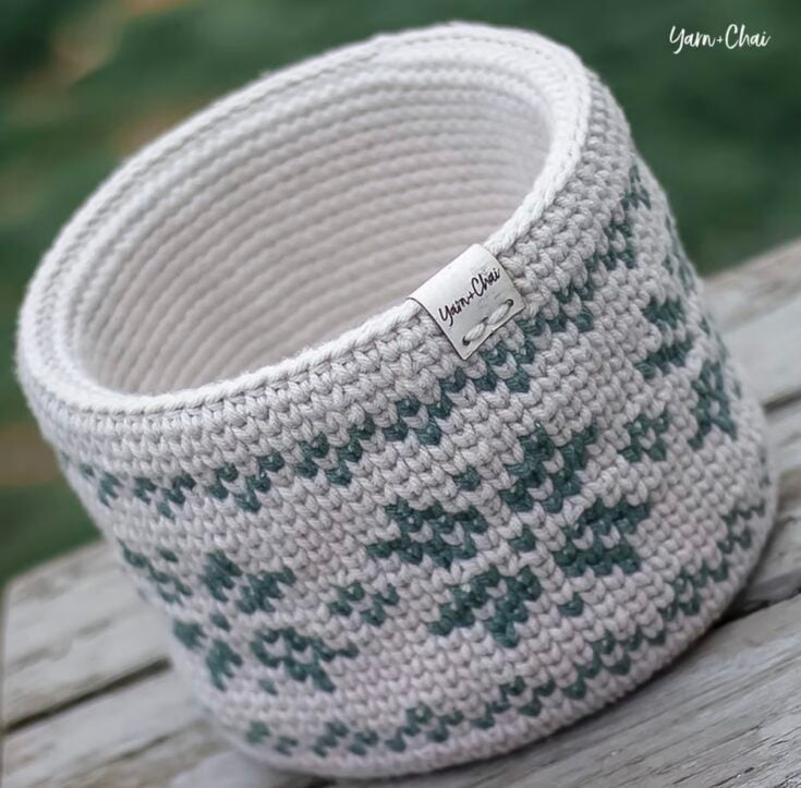 Fair Isle Basket by Yarn + Chai