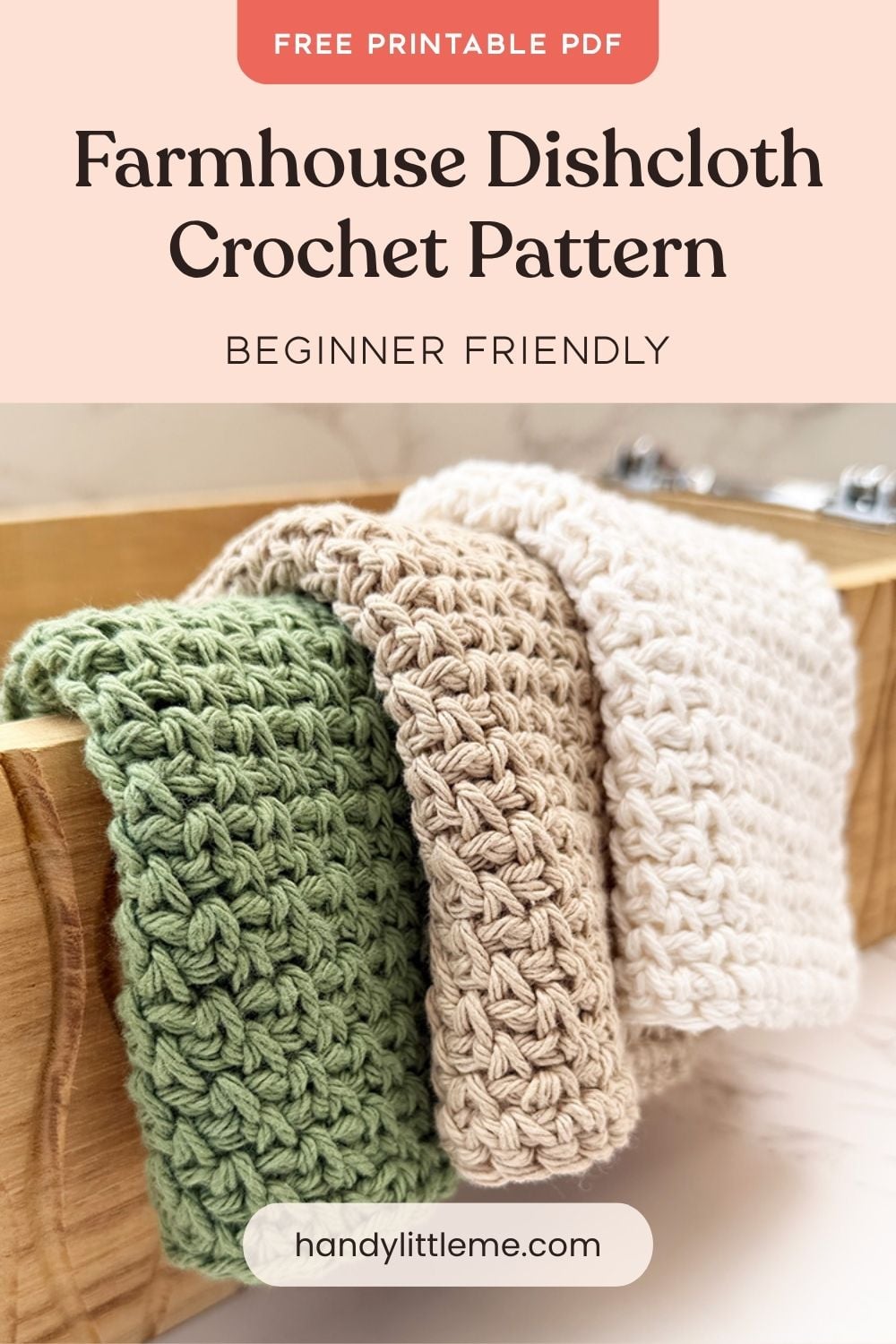 Farmhouse Dishcloth Crochet Pattern