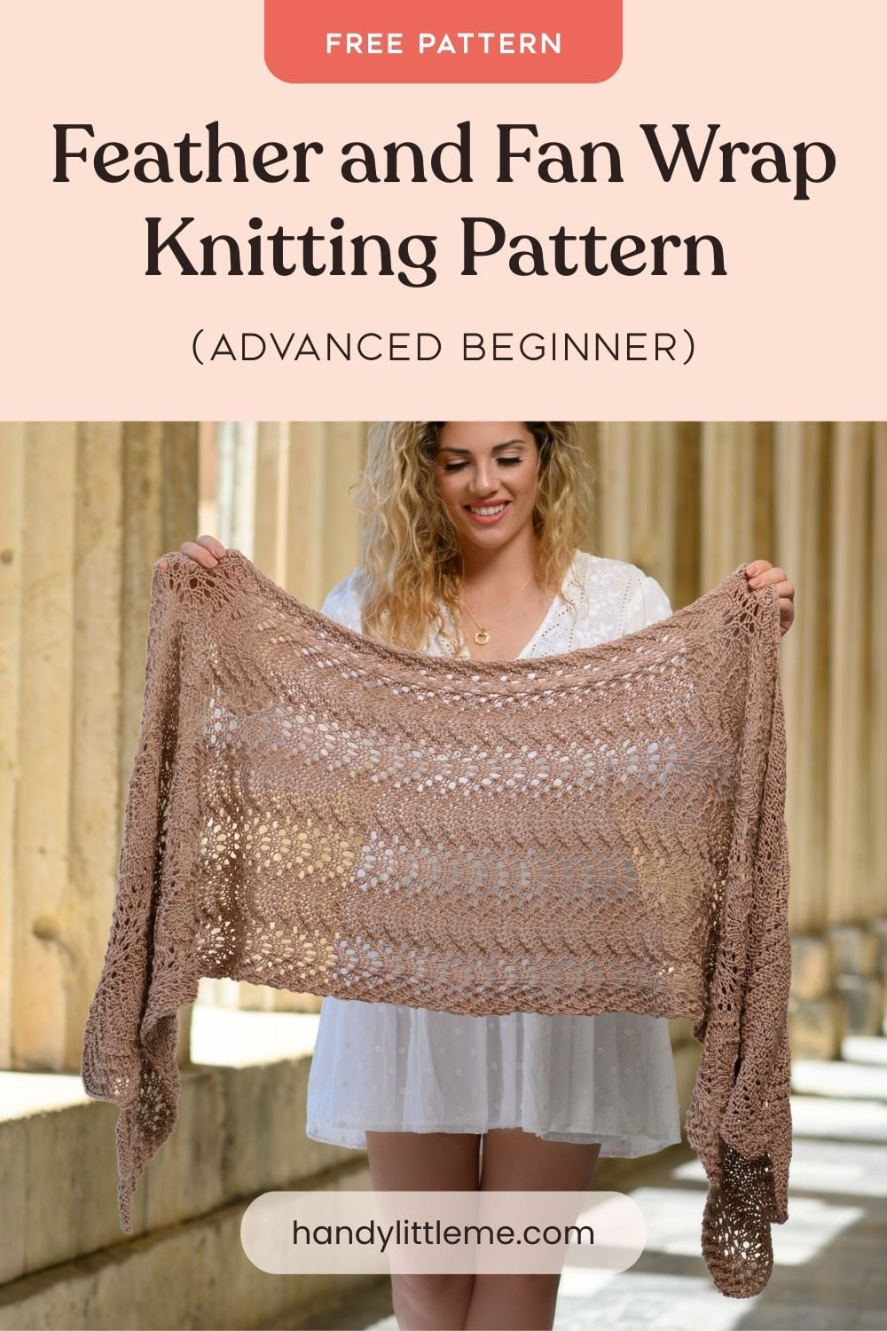 Feather and fan wrap knitting pattern