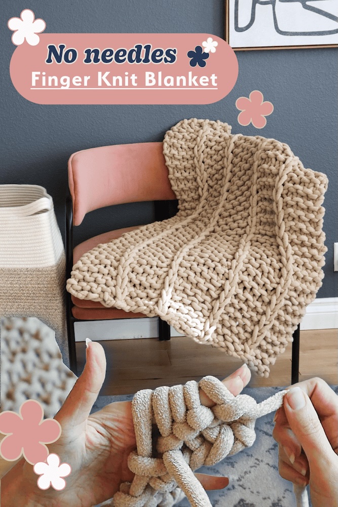 Image for Finger Knit Chunky Ribbed Blanket by The Snugglery — Best No-Needle Blanket