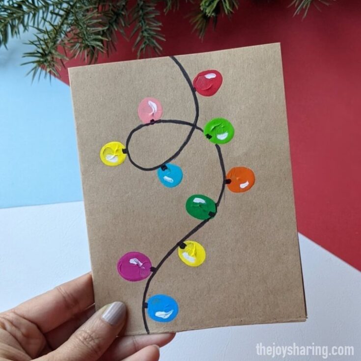 Image for Fingerprint Lights Christmas Card by The Joy Of Sharing
