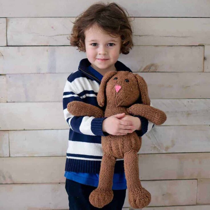 Image for Flat Knit Bunny Knitting Pattern by Gina Michelle