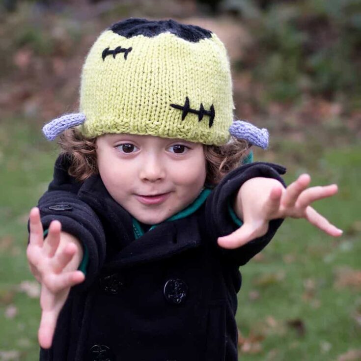 Image for Frankenstein Hat Knitting Pattern by Gina Michelle