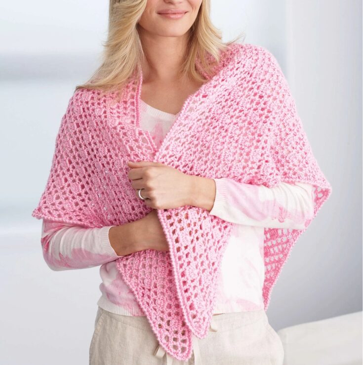 Free Bernat Crochet Prayer Shawl Pattern by Yarnspirations