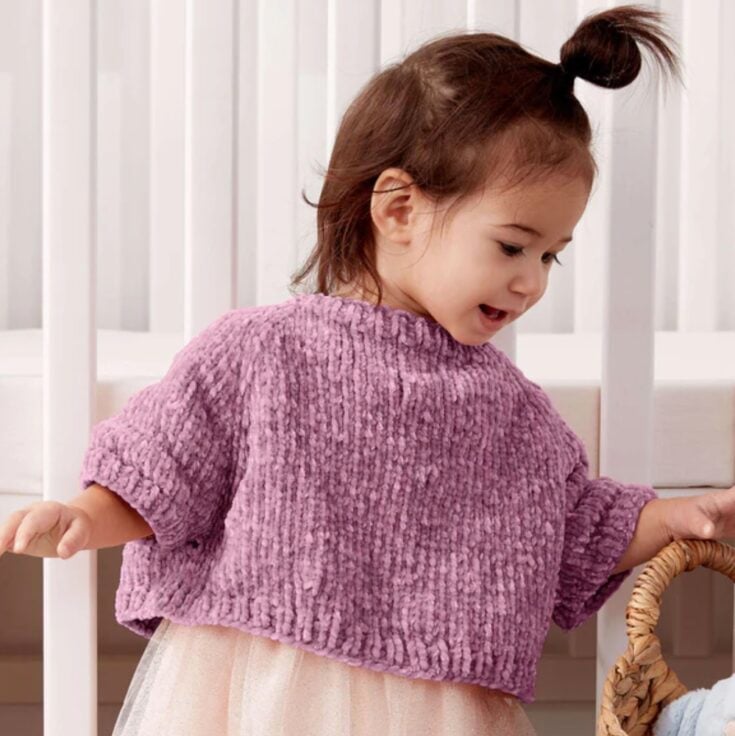 Image for Free Bernat Knit Poncho Pullover Pattern by Yarnspirations