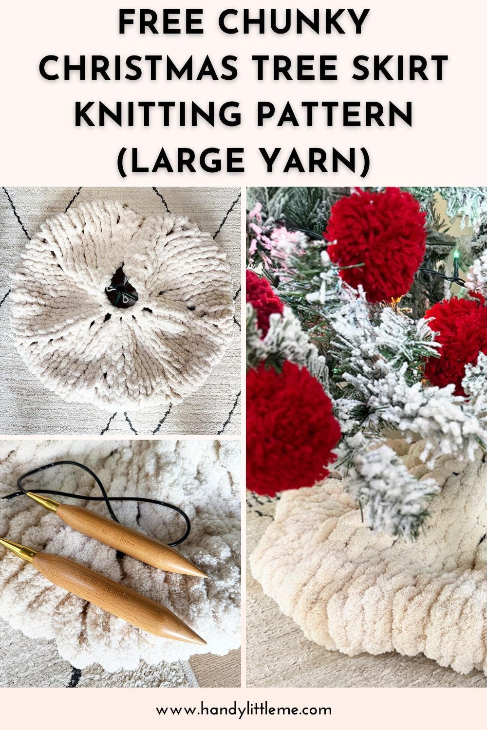 Free Chunky Christmas Tree Skirt Knitting Pattern Large Yarn