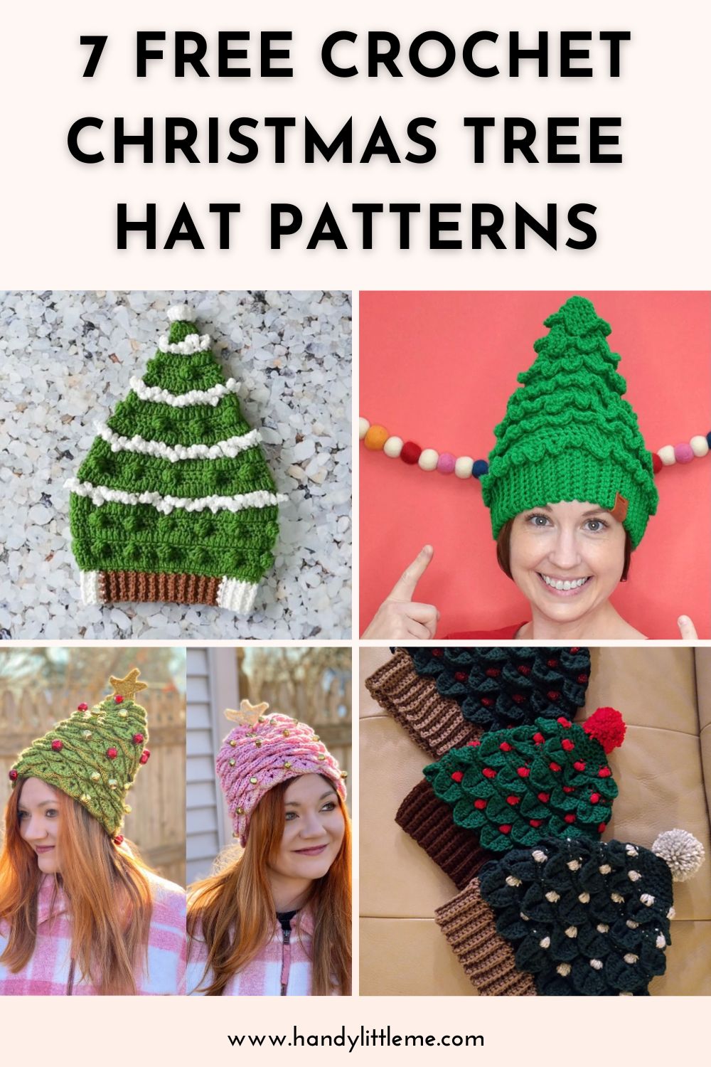 Free Crochet Christmas Tree Hat Patterns