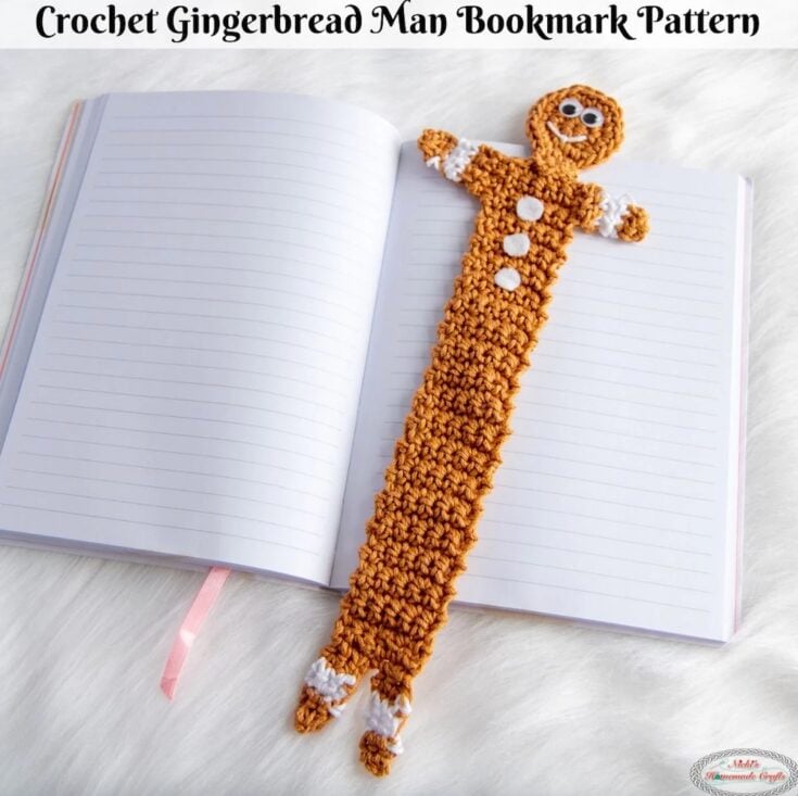 Free Gingerbread Man Bookmark Crochet Pattern by Nicki's Homemade Crafts