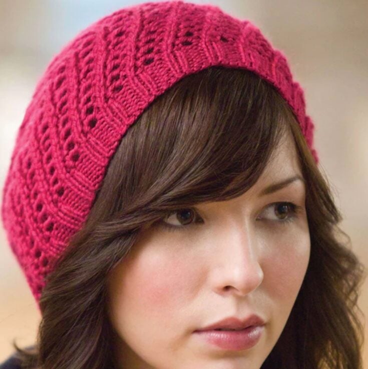 Free Red Heart All Day Beret Knitting Pattern by Yarnspirations