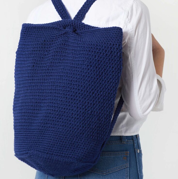 Free Red Heart Crochet Everywhere Backpack Pattern by Yarnspirations