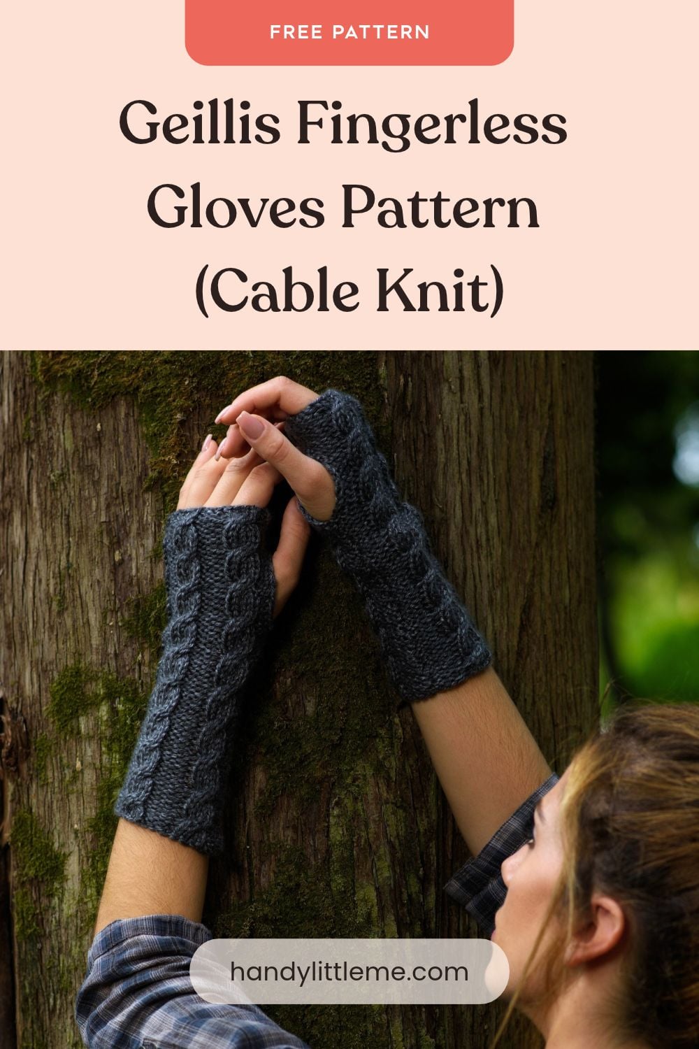 Geillis Fingerless Gloves Pattern Cable Knit