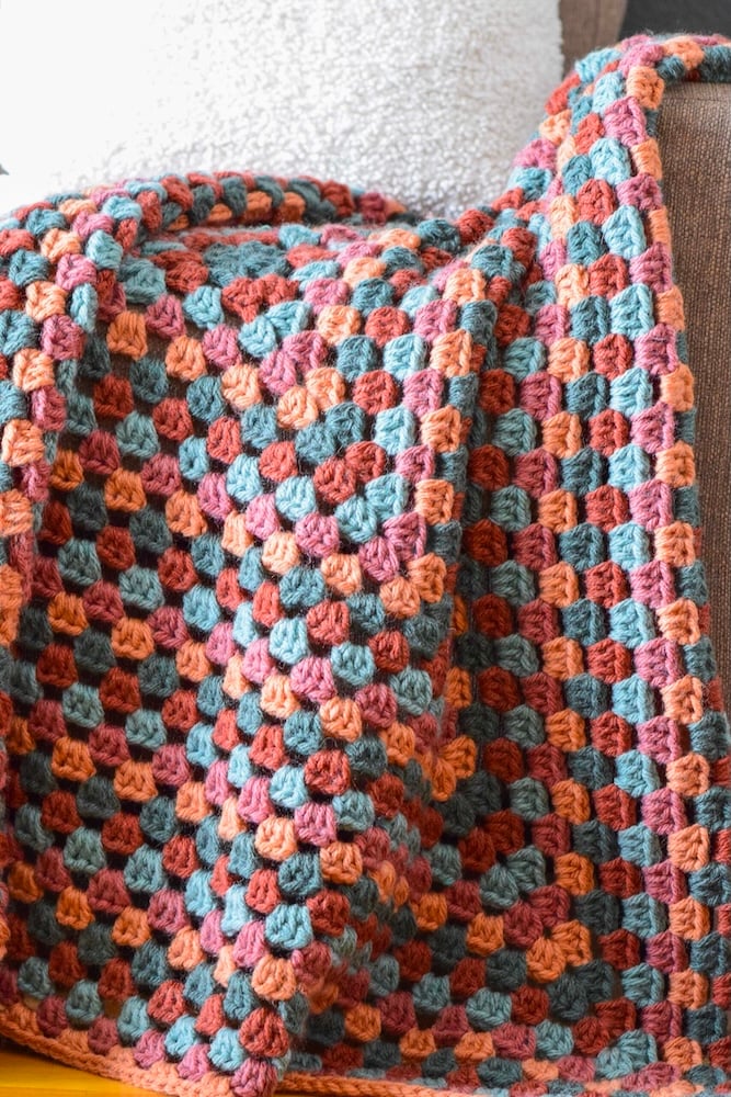 Giant Granny Square Blanket Crochet Pattern by Mama In A Stitch
