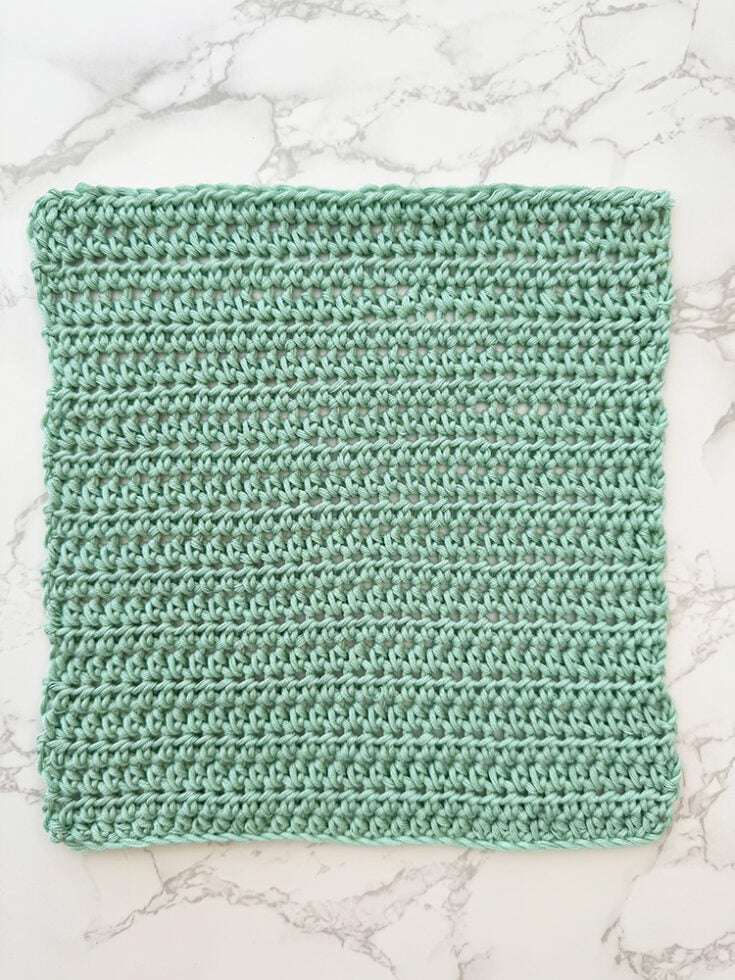 Half double crochet dishcloth