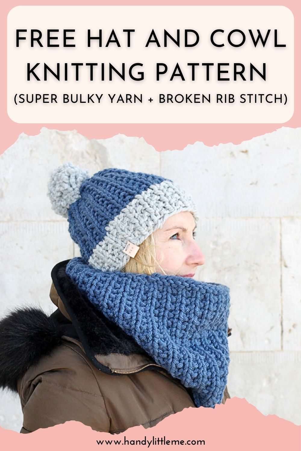 Hat and cowl knitting pattern