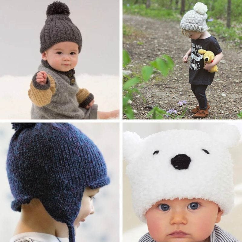 Hat knitting patterns for kids feat image