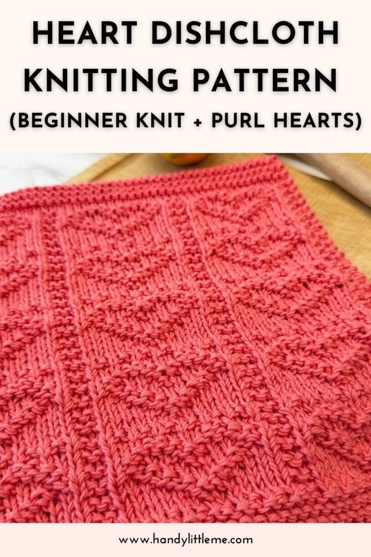 Heart Dishcloth Knitting Pattern
