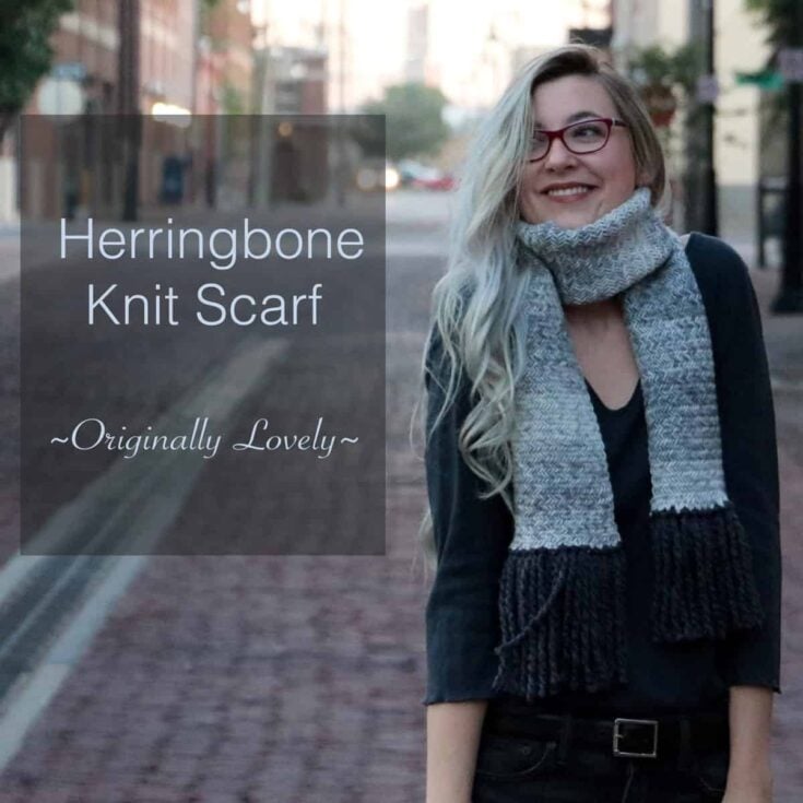 Image for Herringbone Knit Scarf by Originally Lovely