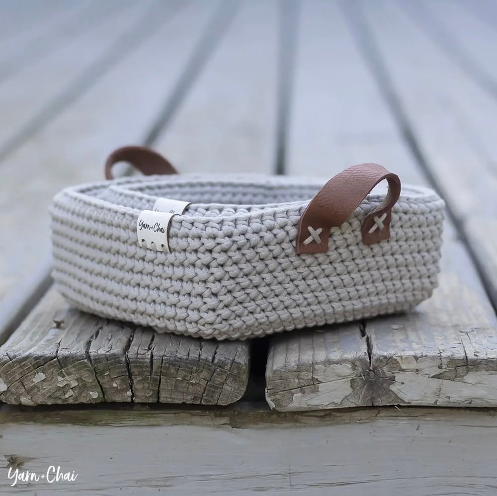 Herringbone Square Basket Set by Yarn And Chai
