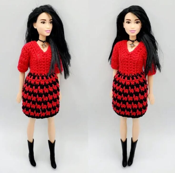 How To Crochet A Barbie Vogue Dress by Handmade by Raine