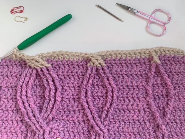 How To Crochet Crossed Cable Stitches by Dora Does