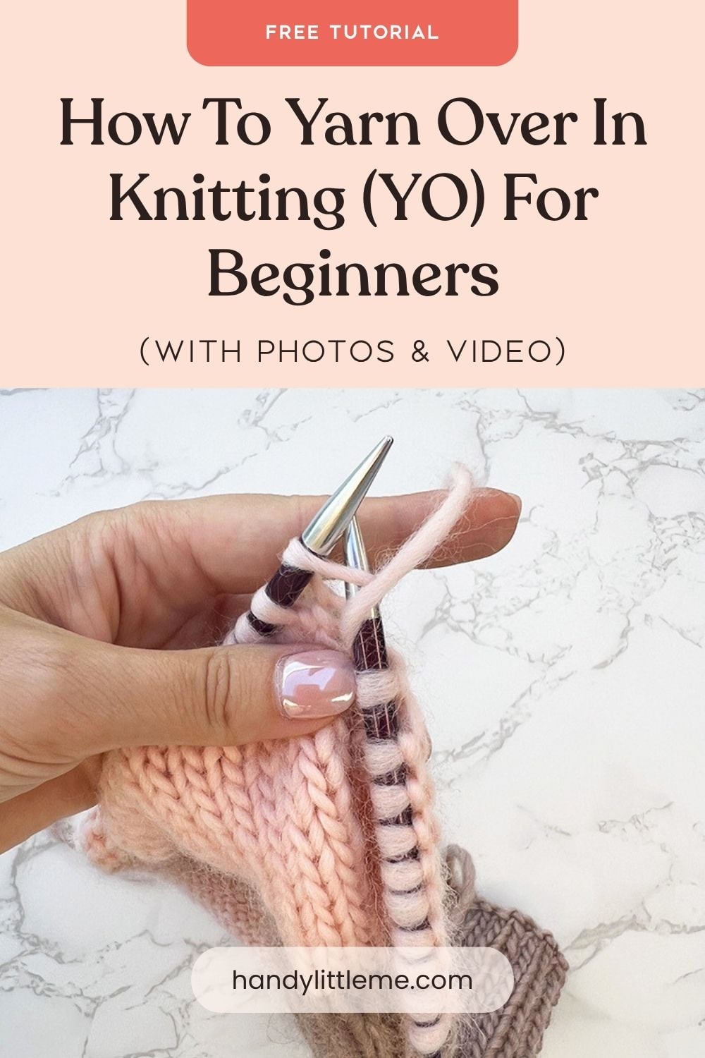 How To Yarn Over In Knitting YO For Beginners