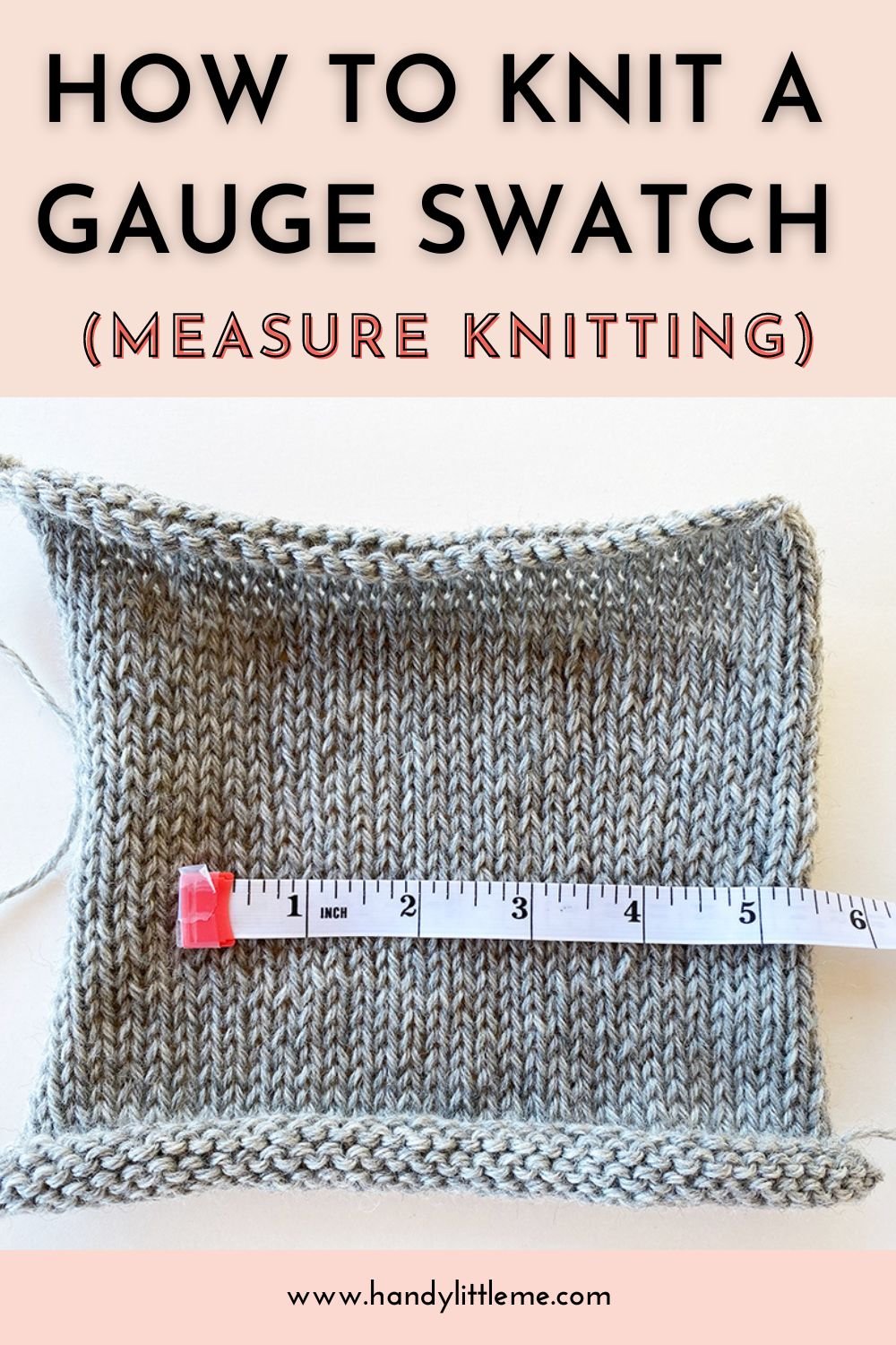 How to knit a gauge swatch