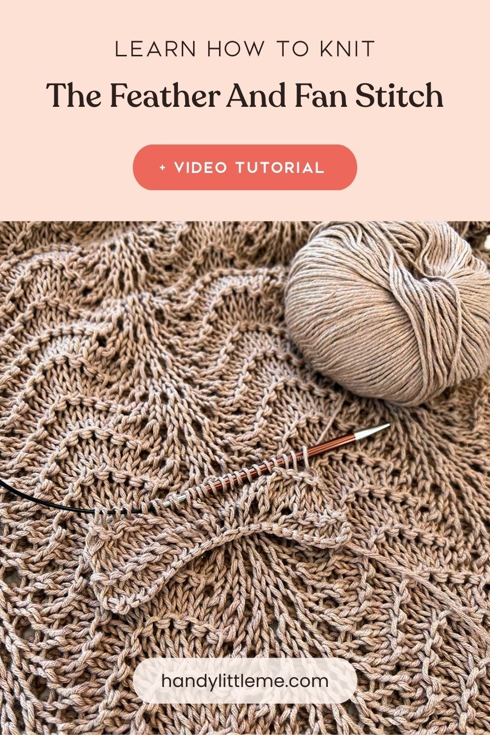 How to knit the feather and fan stitch