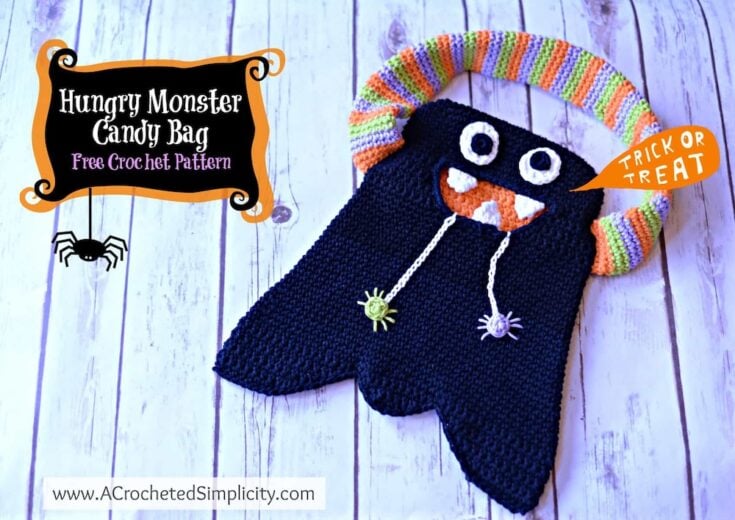 Hungry Monster Candy Bag by A Crocheted Simplicity