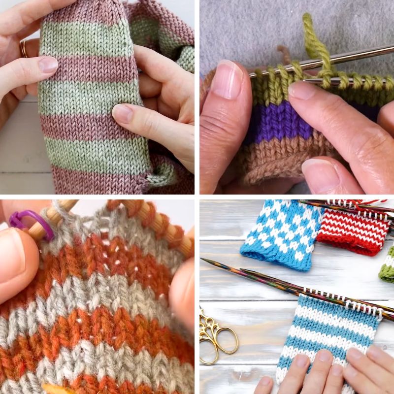 Jogless stripes in the round tutorials