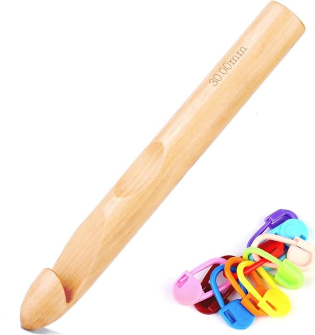 30mm Wooden Handle Crochet Hook