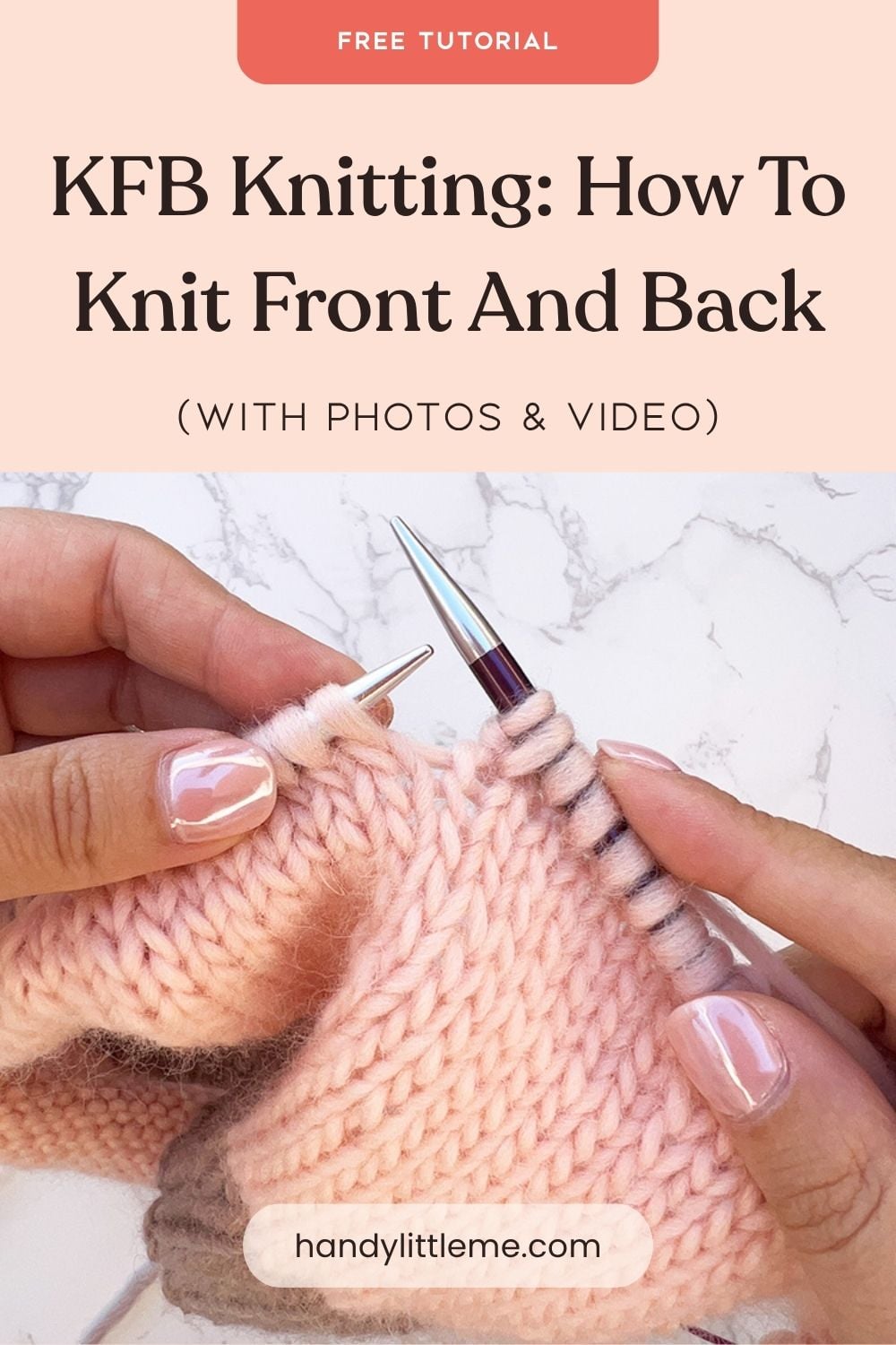 KFB Knitting How To Knit Front And Back