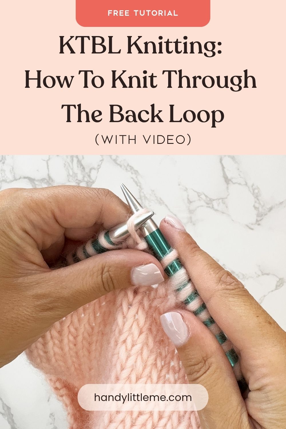 KTBL Knitting - How to knit through the back loop