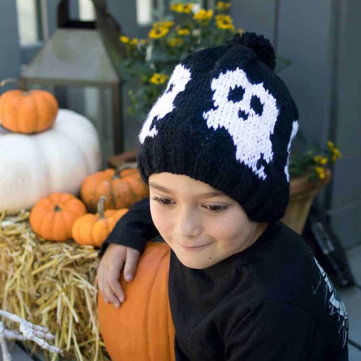 Image for Kids Ghost Hat Knitting Pattern by Gina - Michelle