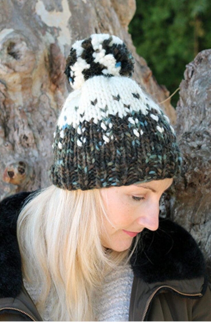 Knit fair isle hat
